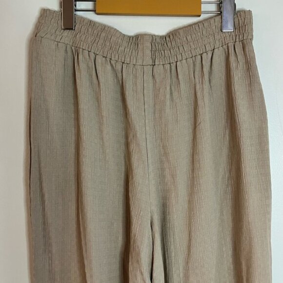 Judy Knapp California Women’s Wide-Leg Pants Medium Sand Beige Made in USA - Picture 9 of 9
